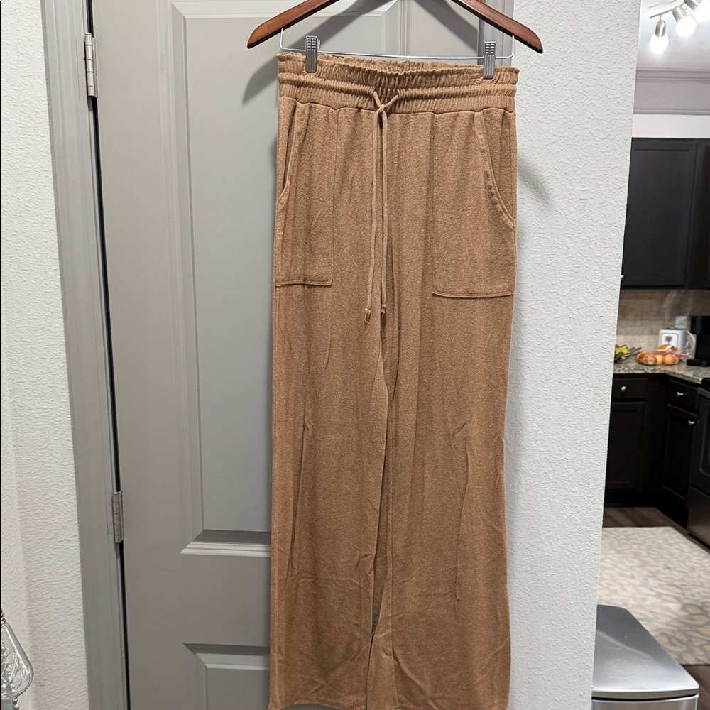 Stars above target tan brown lightweight flare lounge pajama pj pants XS